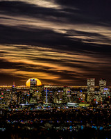Moonrise over Denver